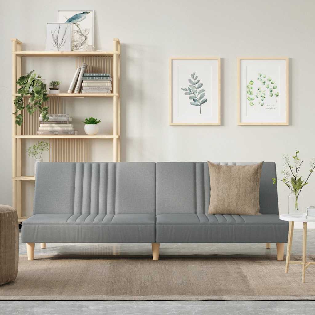 Canapé-lit à gris clair tissu - XIOS