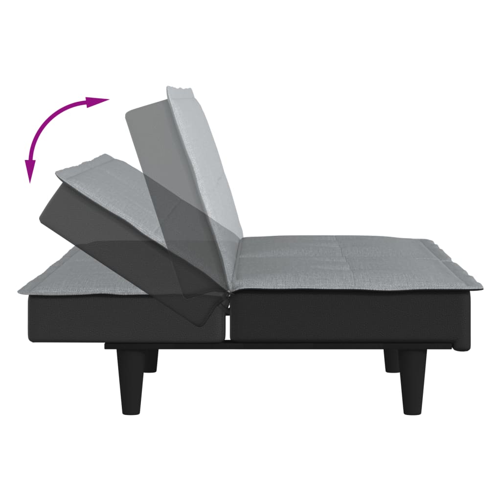Canapé-lit à gris clair tissu - XIOS