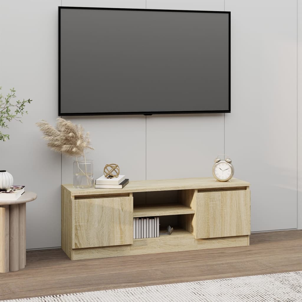 Meuble TV avec porte Chêne sonoma 102x30x36 cm - XIOS
