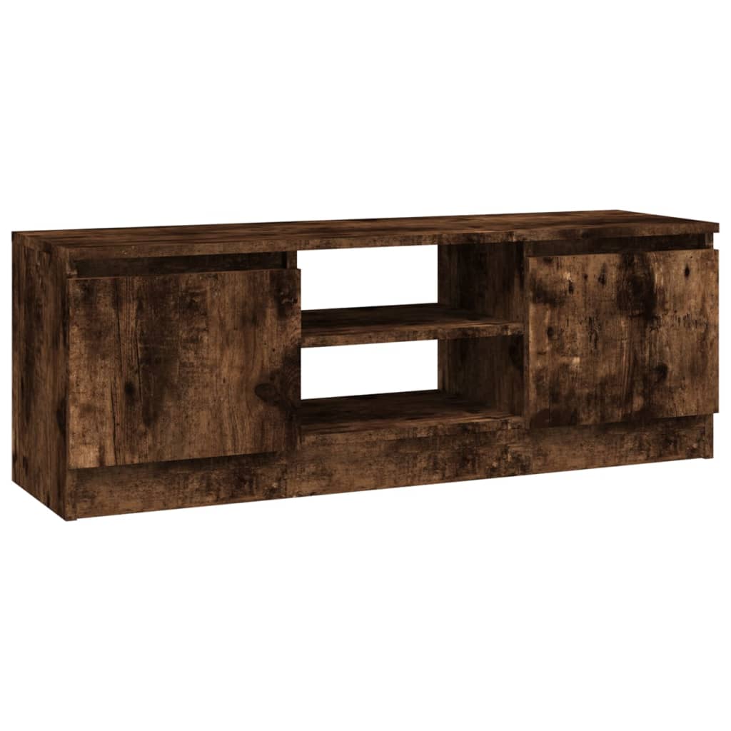 Meuble TV avec porte Chêne fumé 102x30x36 cm - XIOS