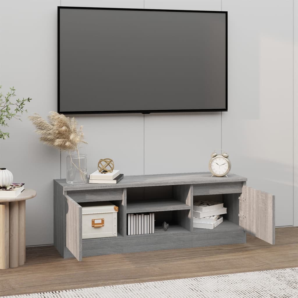 Meuble TV avec porte Sonoma gris 102x30x36 cm - XIOS