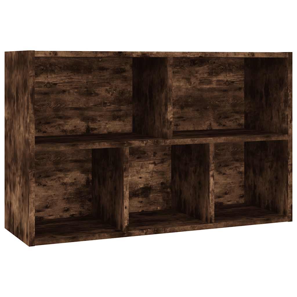 Bibliothèque/Buffet chêne fumé 50x25x80 cm bois d'ingénierie - XIOS