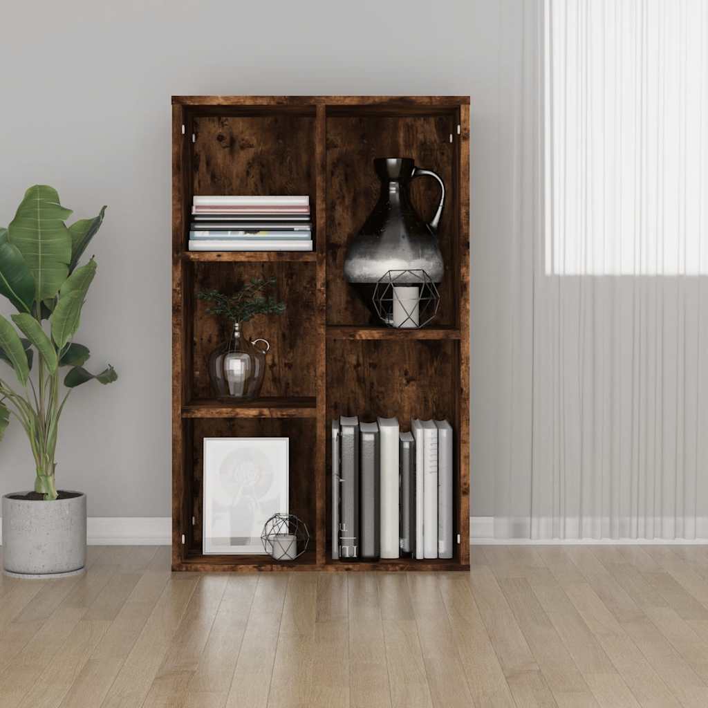 Bibliothèque/Buffet chêne fumé 50x25x80 cm bois d'ingénierie - XIOS