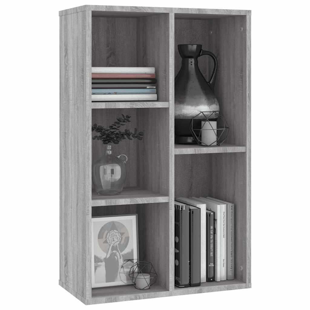 Bibliothèque/Buffet sonoma gris 50x25x80 cm bois d'ingénierie - XIOS