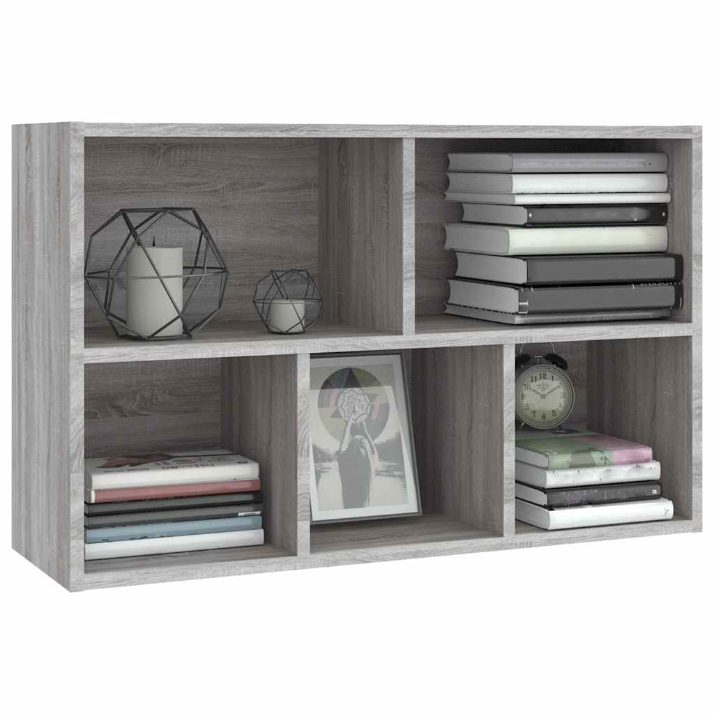 Bibliothèque/Buffet sonoma gris 50x25x80 cm bois d'ingénierie - XIOS