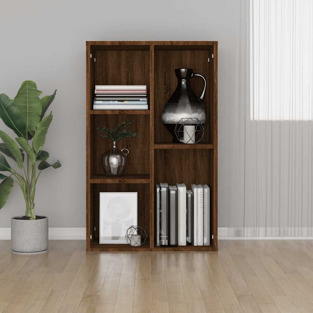 Bibliothèque/Buffet chêne marron 50x25x80 cm bois d'ingénierie - XIOS