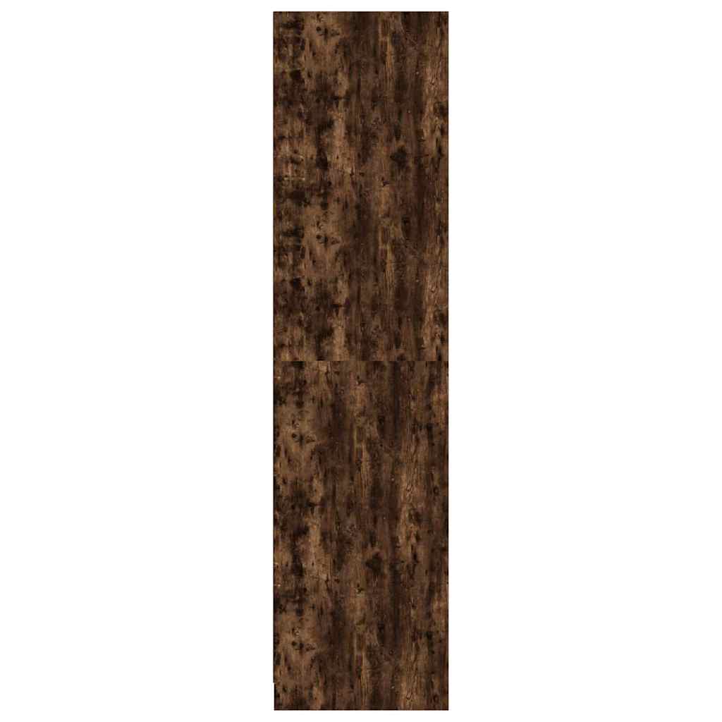 Garde-robe chêne fumé 100x50x200 cm bois d'ingénierie - XIOS