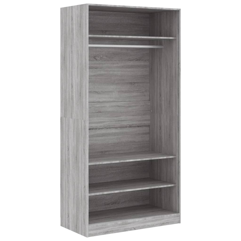 Garde-robe sonoma gris 100x50x200 cm bois d'ingénierie - XIOS