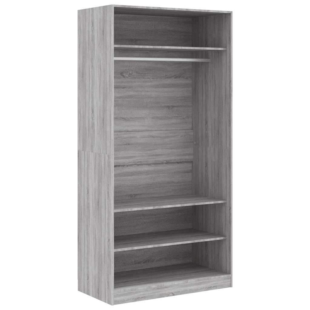 Garde-robe sonoma gris 100x50x200 cm bois d'ingénierie - XIOS