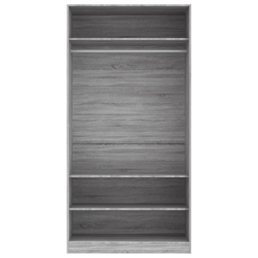 Garde-robe sonoma gris 100x50x200 cm bois d'ingénierie - XIOS