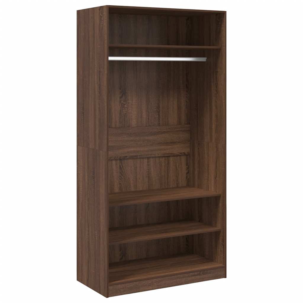 Garde-robe chêne marron 100x50x200 cm bois d'ingénierie