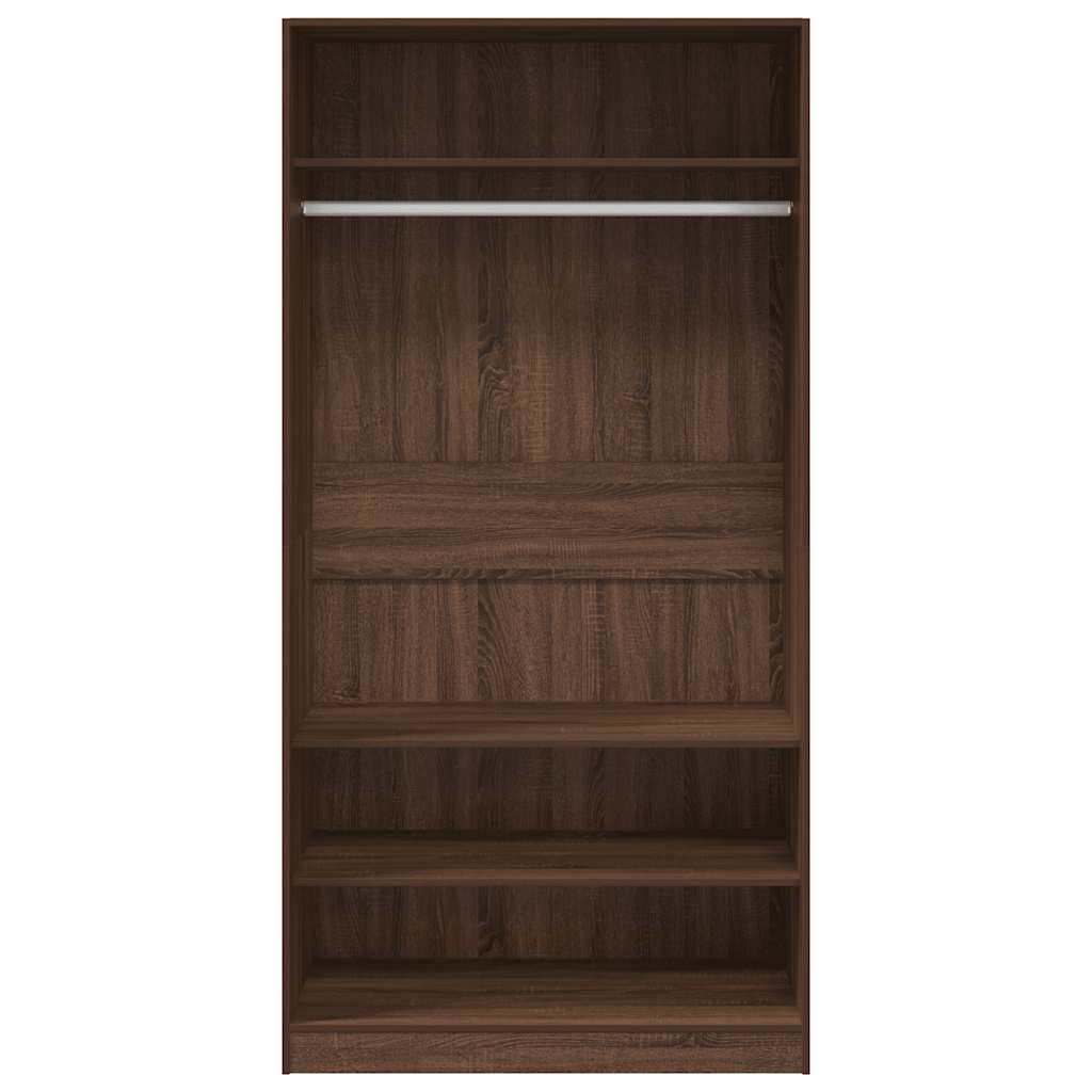 Garde-robe chêne marron 100x50x200 cm bois d'ingénierie - XIOS