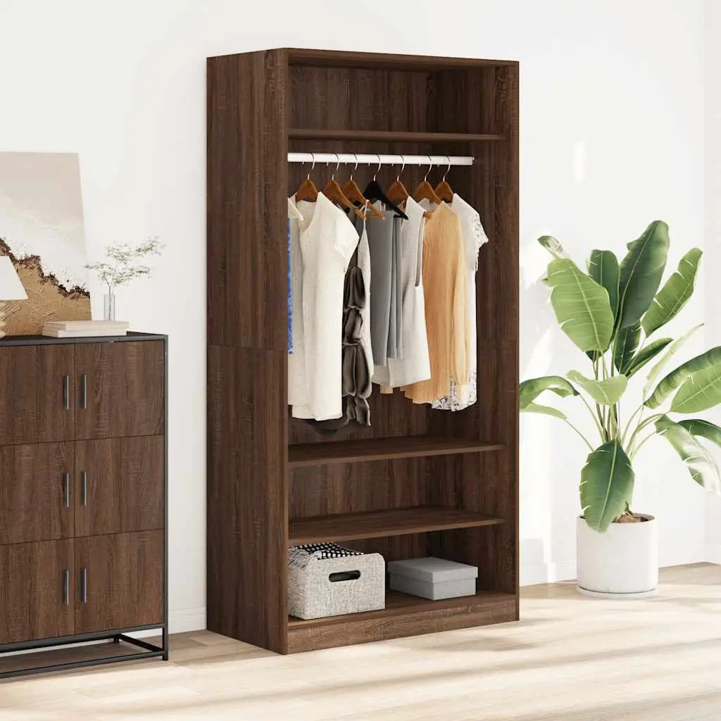 Garde-robe chêne marron 100x50x200 cm bois d’ingénierie - XIOS