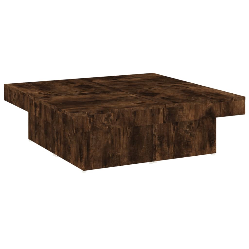 Table basse Chêne fumé 90x90x28 cm Bois d'ingénierie - XIOS