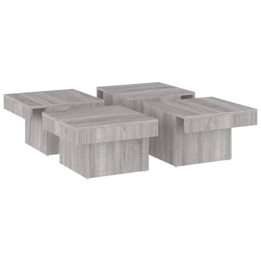 Table basse Sonoma gris 90x90x28 cm Bois d'ingénierie - XIOS