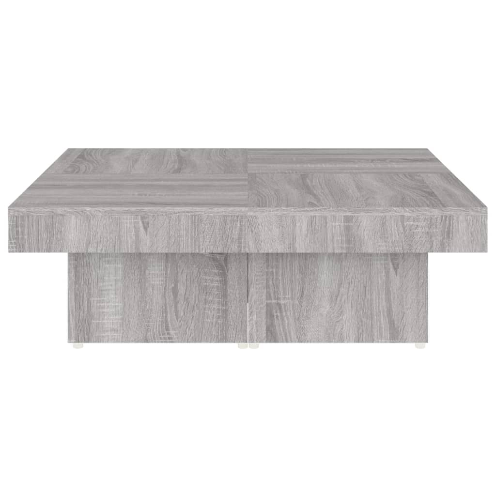 Table basse Sonoma gris 90x90x28 cm Bois d'ingénierie - XIOS