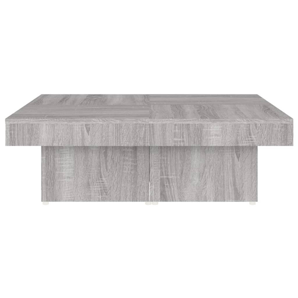 Table basse Sonoma gris 90x90x28 cm Bois d'ingénierie - XIOS