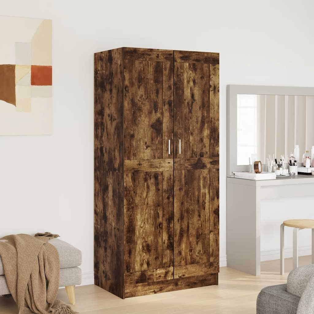 Garde-robe Chêne fumé 82,5x51,5x180 cm Bois d'ingénierie