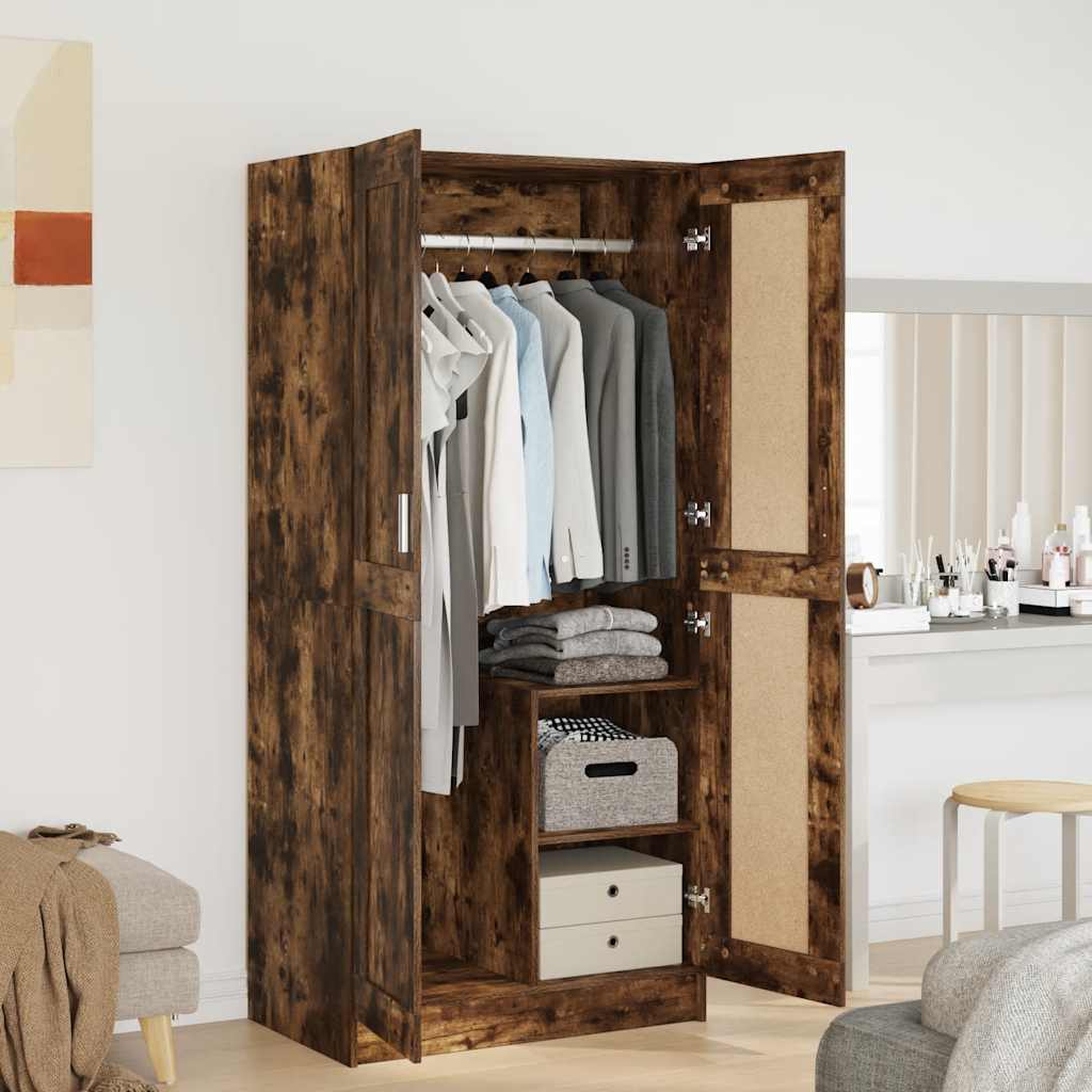 Garde-robe Chêne fumé 82,5x51,5x180 cm Bois d'ingénierie