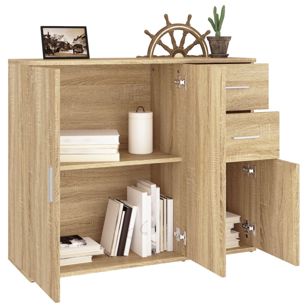 Buffet Chêne sonoma 91x29,5x75 cm Bois d'ingénierie - XIOS