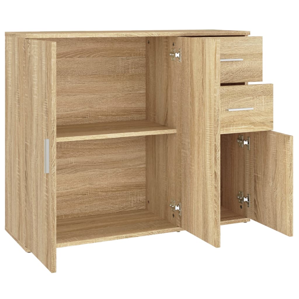 Buffet Chêne sonoma 91x29,5x75 cm Bois d'ingénierie - XIOS