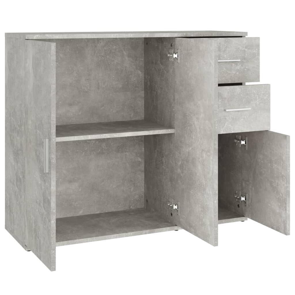 Buffet Gris béton 91x29,5x75 cm Bois d'ingénierie - XIOS