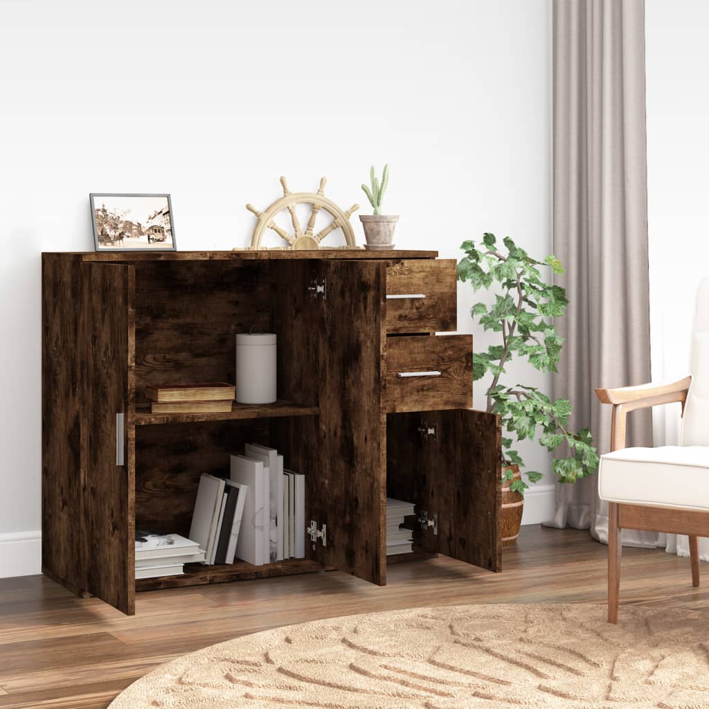 Buffet Chêne fumé 91x29,5x75 cm Bois d'ingénierie - XIOS