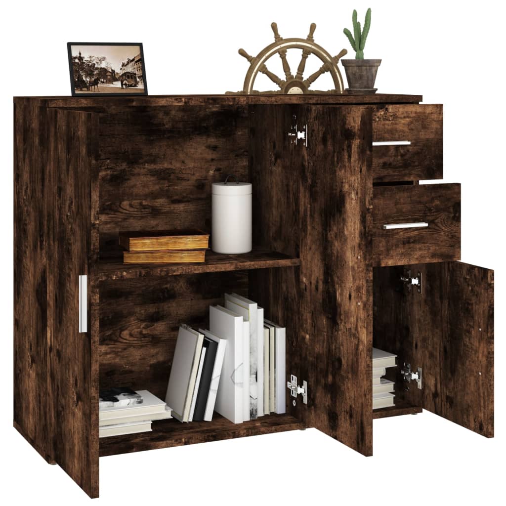 Buffet Chêne fumé 91x29,5x75 cm Bois d'ingénierie - XIOS