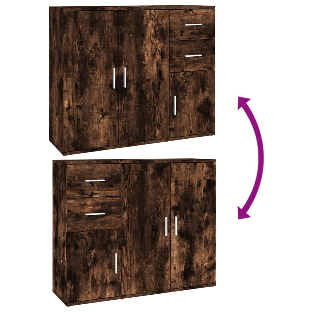 Buffet Chêne fumé 91x29,5x75 cm Bois d'ingénierie - XIOS