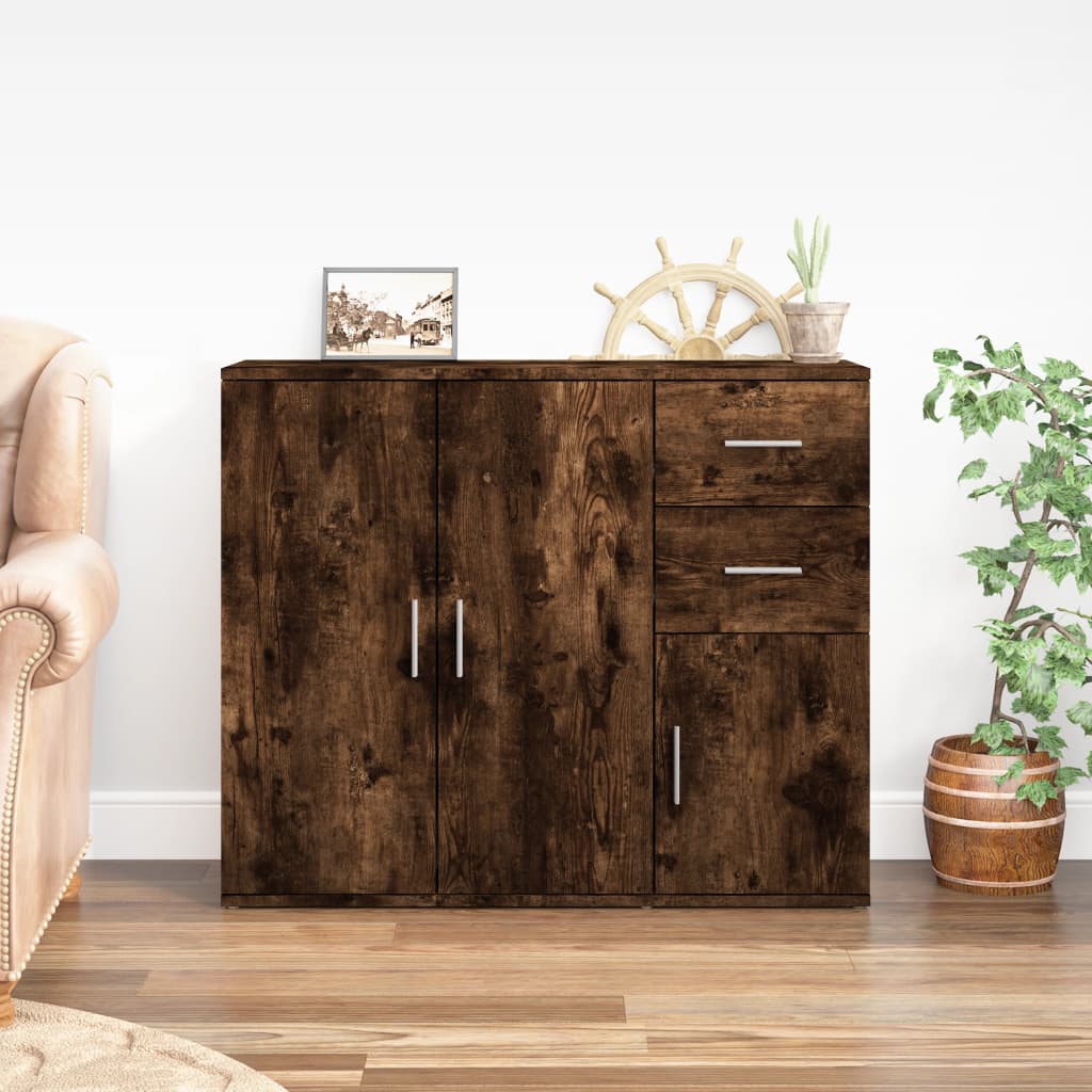 Buffet Chêne fumé 91x29,5x75 cm Bois d'ingénierie - XIOS