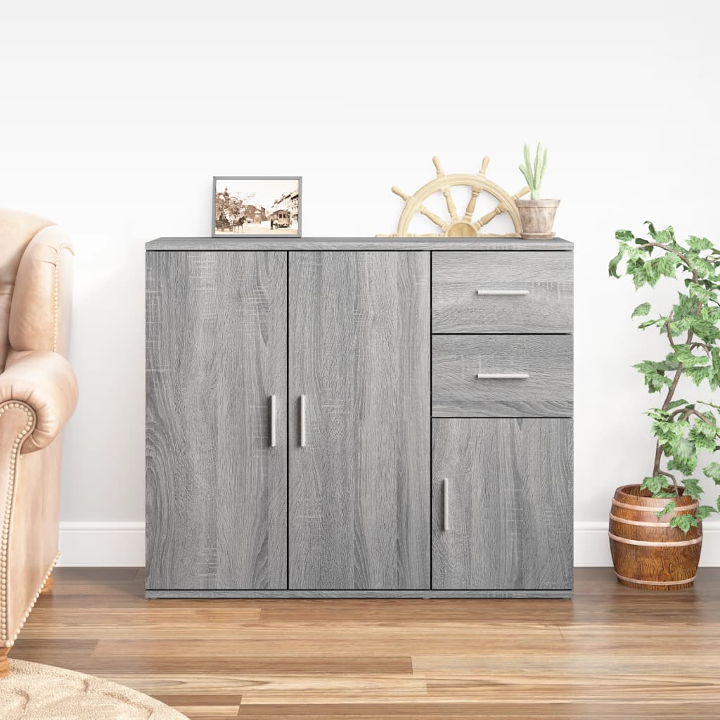 Buffet Sonoma gris 91x29,5x75 cm Bois d'ingénierie - XIOS
