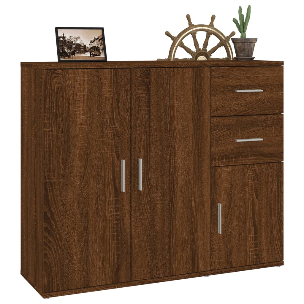 Buffet Chêne marron 91x29,5x75 cm Bois d'ingénierie - XIOS
