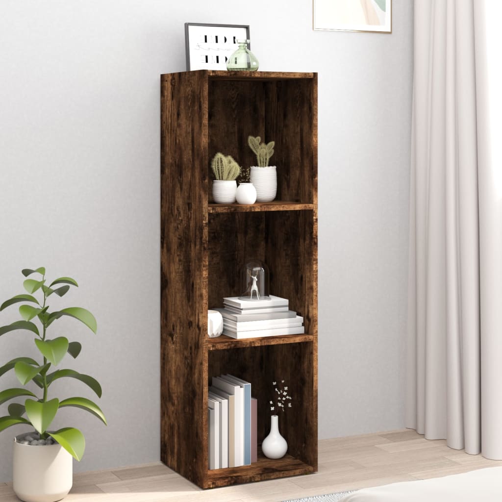 Bibliothèque/Meuble TV chêne fumé 36x30x114cm bois d'ingénierie - XIOS