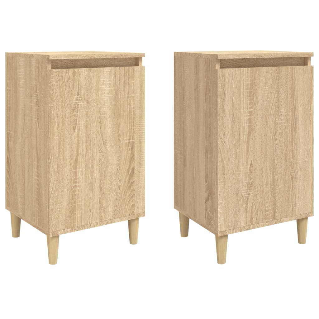 Tables de chevet 2pcs chêne sonoma 40x35x70cm bois d'ingénierie - XIOS