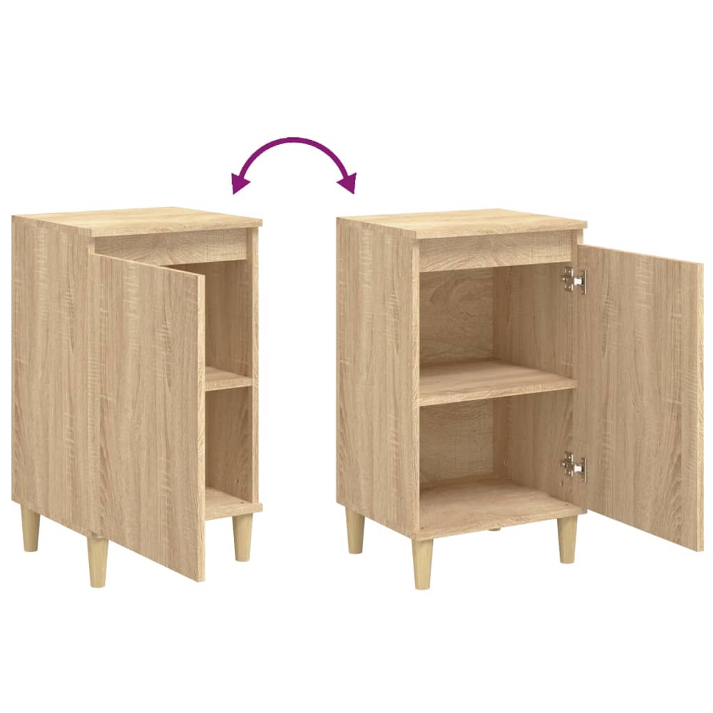 Tables de chevet 2pcs chêne sonoma 40x35x70cm bois d'ingénierie - XIOS