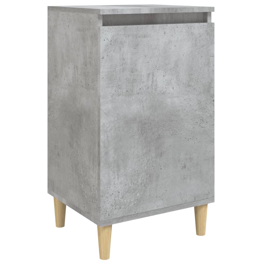 Table de chevet gris béton 40x35x70 cm bois d'ingénierie - XIOS