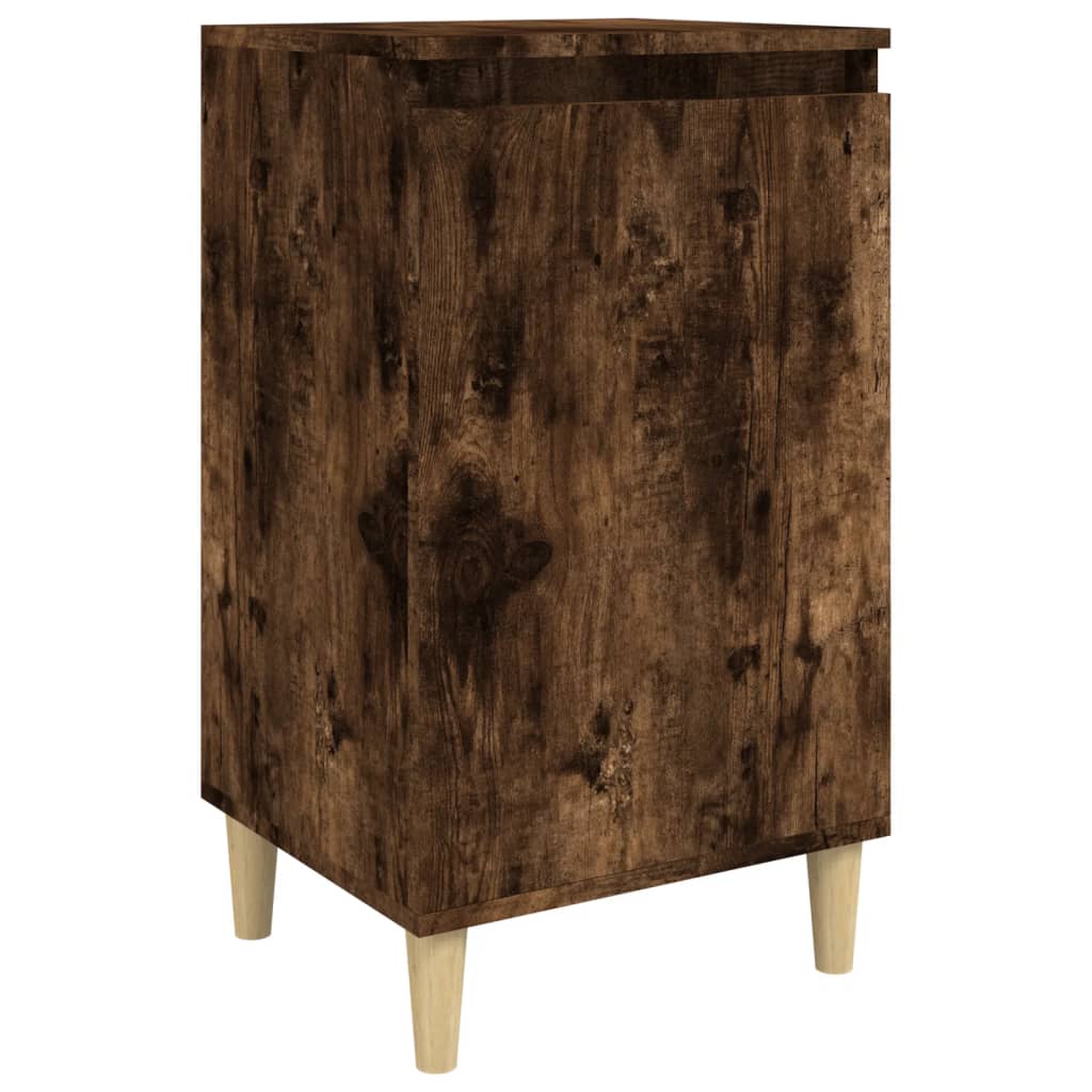Table de chevet chêne fumé 40x35x70 cm bois d'ingénierie - XIOS