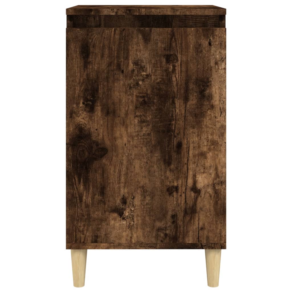 Table de chevet chêne fumé 40x35x70 cm bois d'ingénierie - XIOS