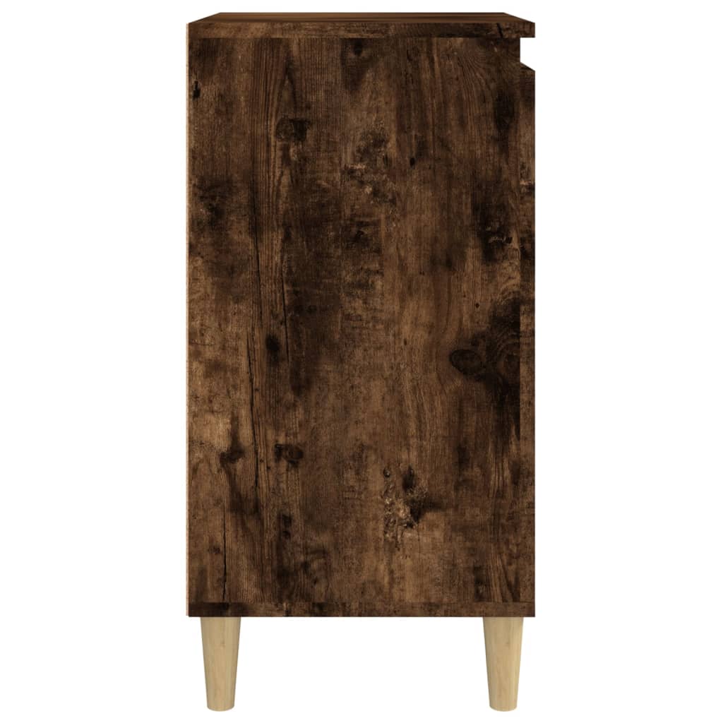 Table de chevet chêne fumé 40x35x70 cm bois d'ingénierie - XIOS