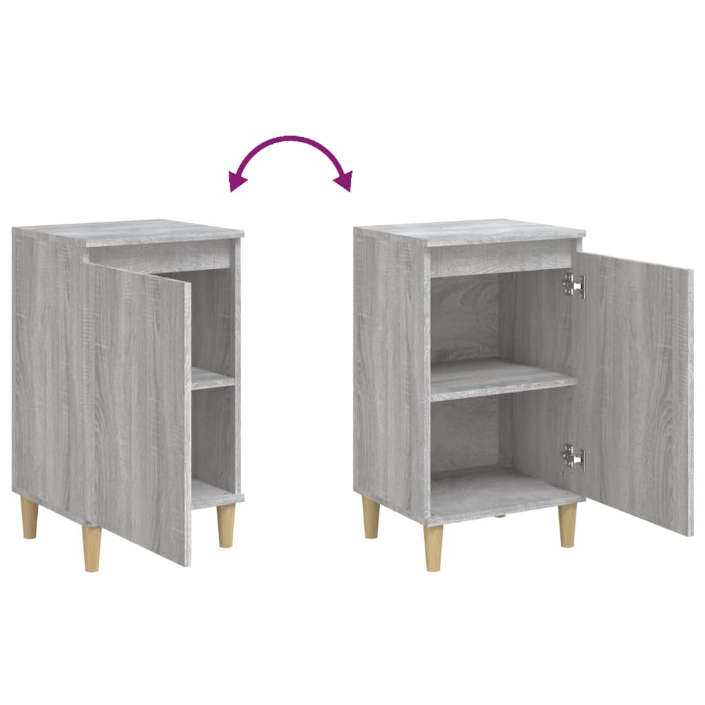 Tables de chevet 2 pcs sonoma gris 40x35x70cm bois d'ingénierie - XIOS