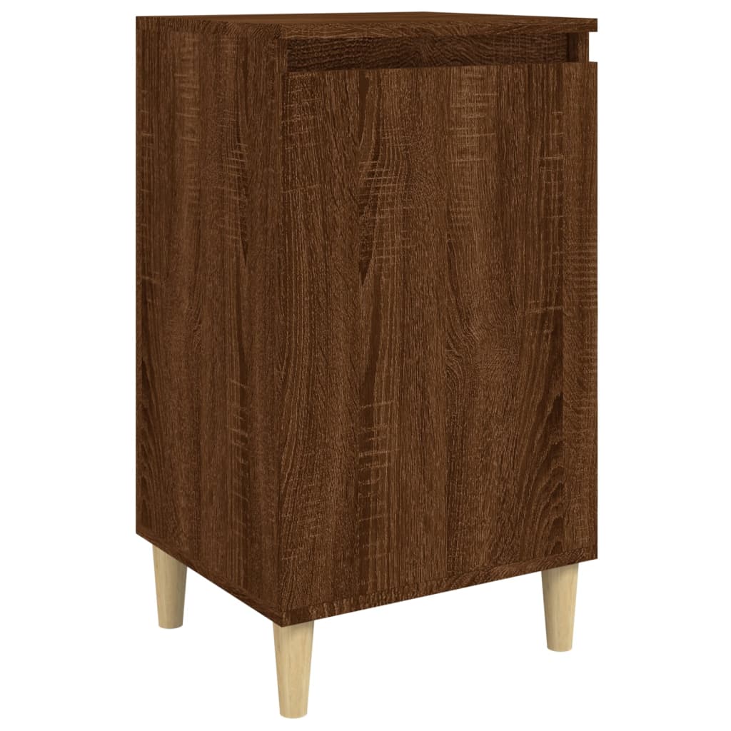 Table de chevet chêne marron 40x35x70 cm bois d'ingénierie - XIOS