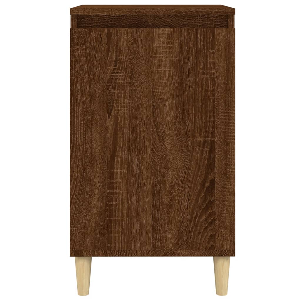 Table de chevet chêne marron 40x35x70 cm bois d'ingénierie - XIOS