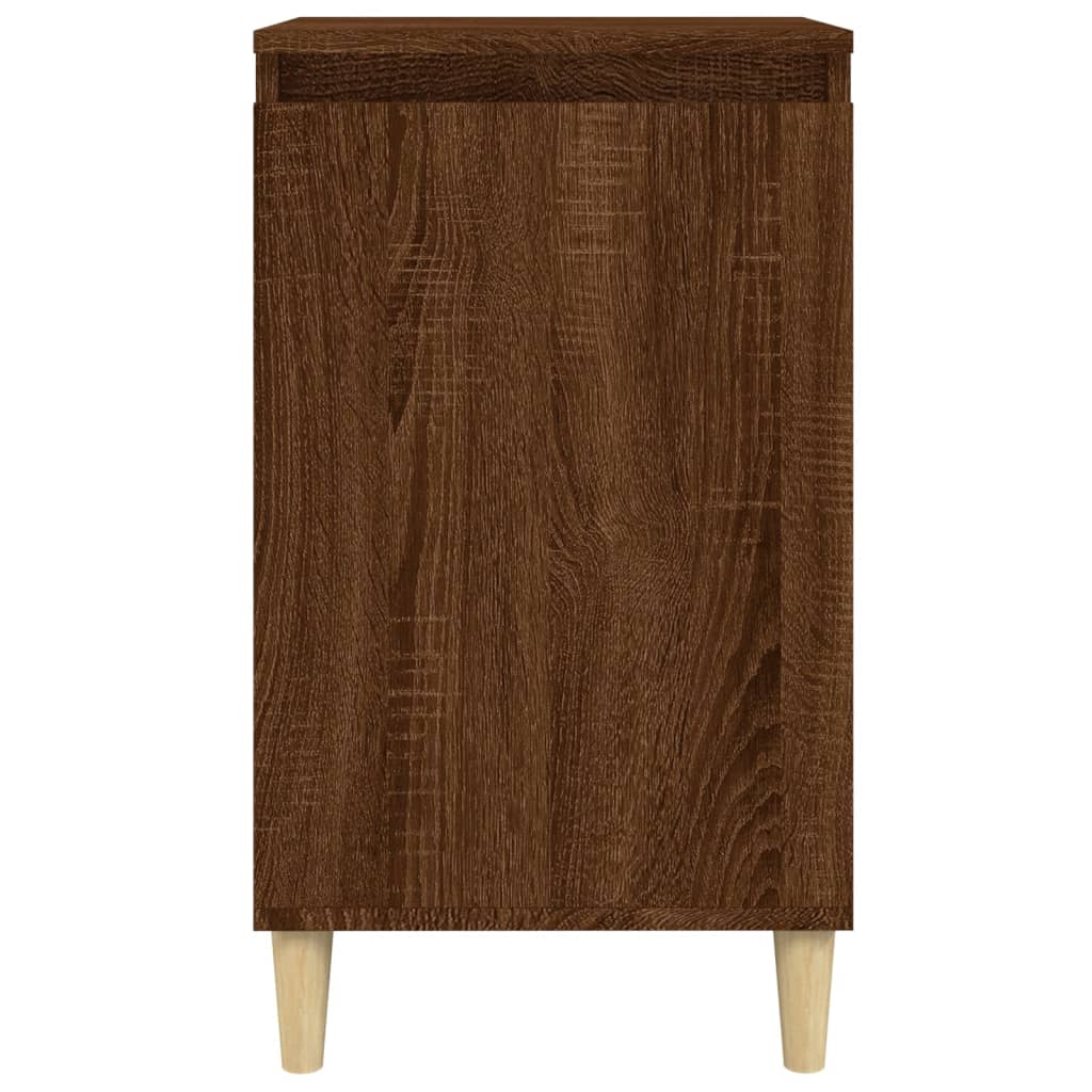 Tables de chevet 2pcs chêne marron 40x35x70cm bois d'ingénierie - XIOS