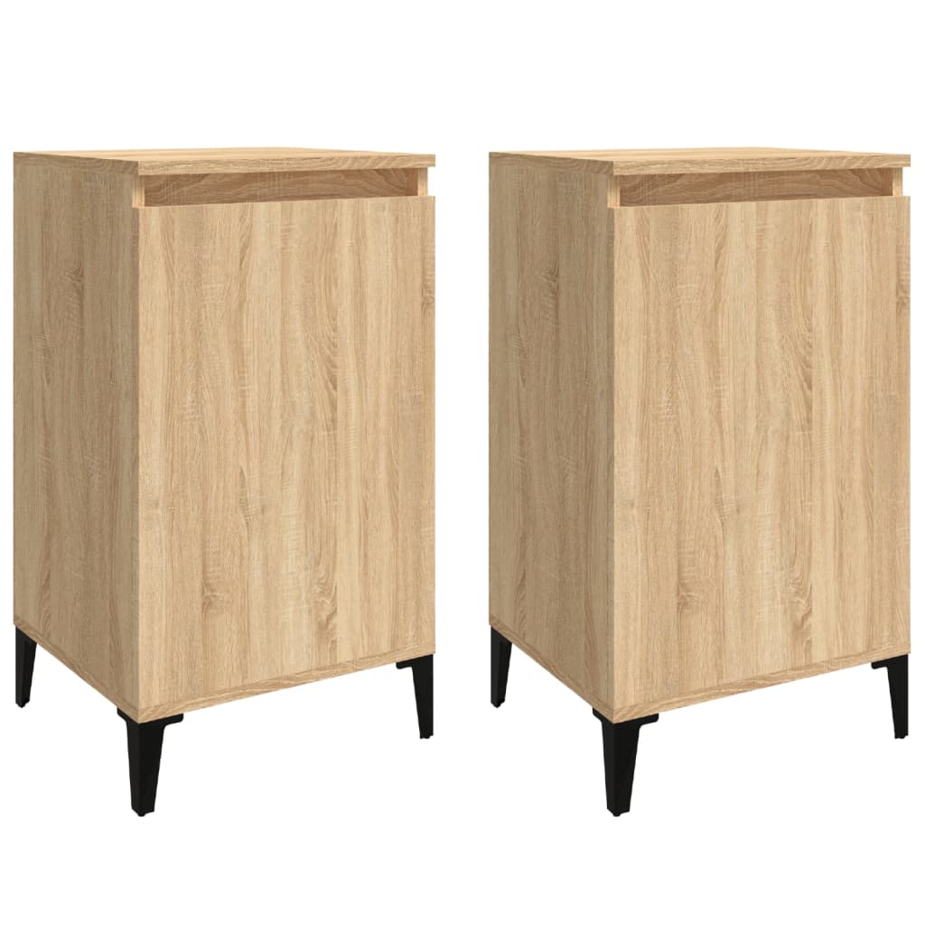 Tables de chevet 2pcs chêne sonoma 40x35x70cm bois d'ingénierie - XIOS