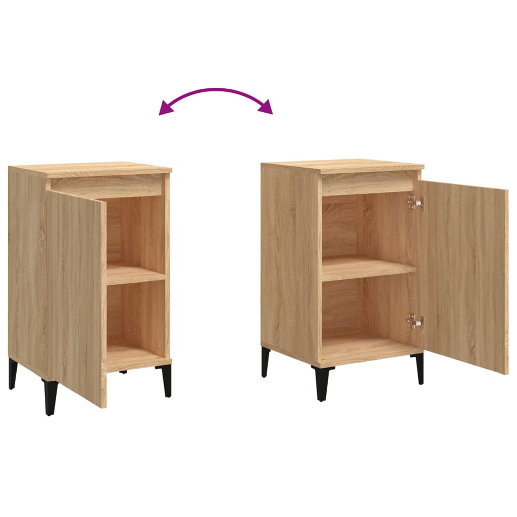 Tables de chevet 2pcs chêne sonoma 40x35x70cm bois d'ingénierie - XIOS