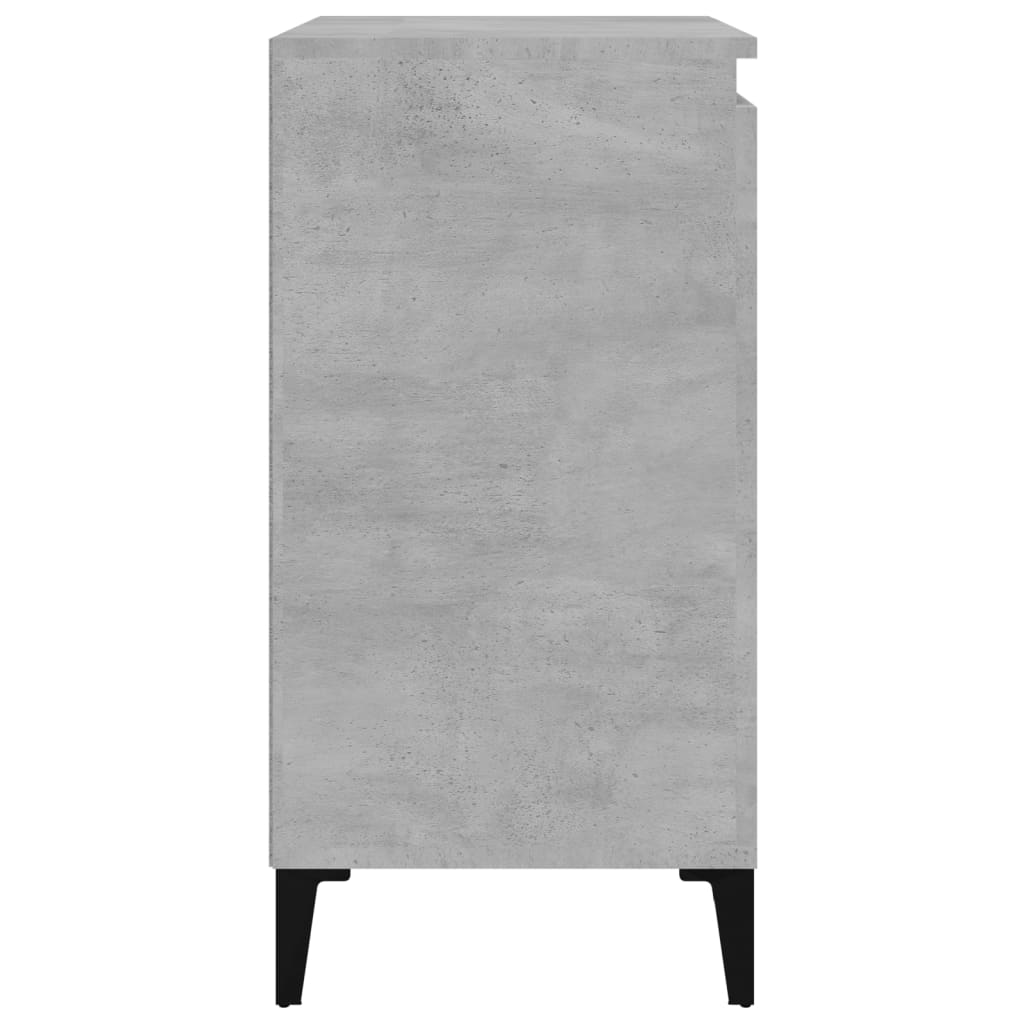 Table de chevet gris béton 40x35x70 cm bois d'ingénierie - XIOS