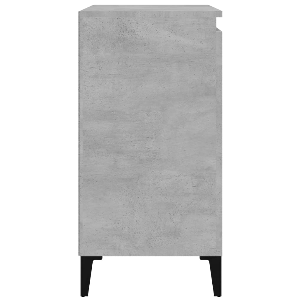 Tables de chevet 2 pcs gris béton 40x35x70 cm bois d'ingénierie - XIOS