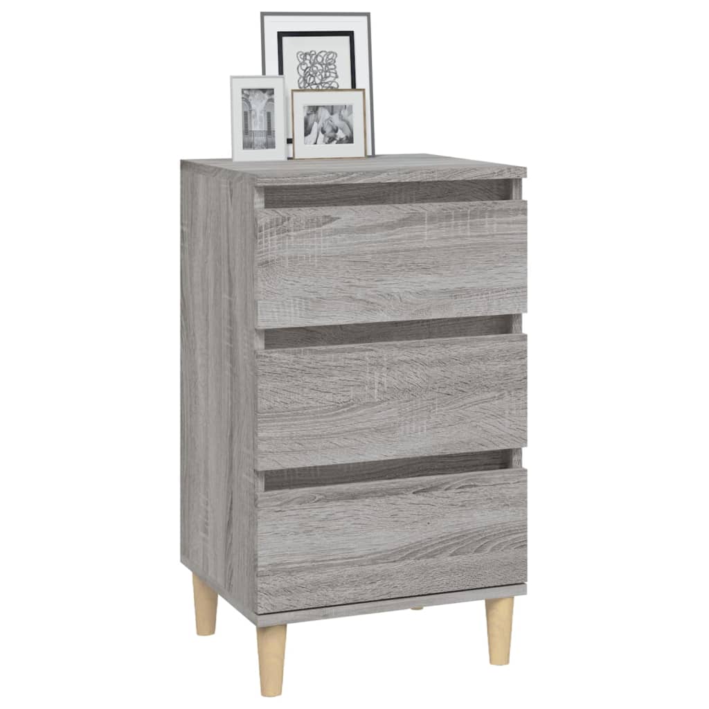 Table de chevet sonoma gris 40x35x70 cm bois d'ingénierie - XIOS