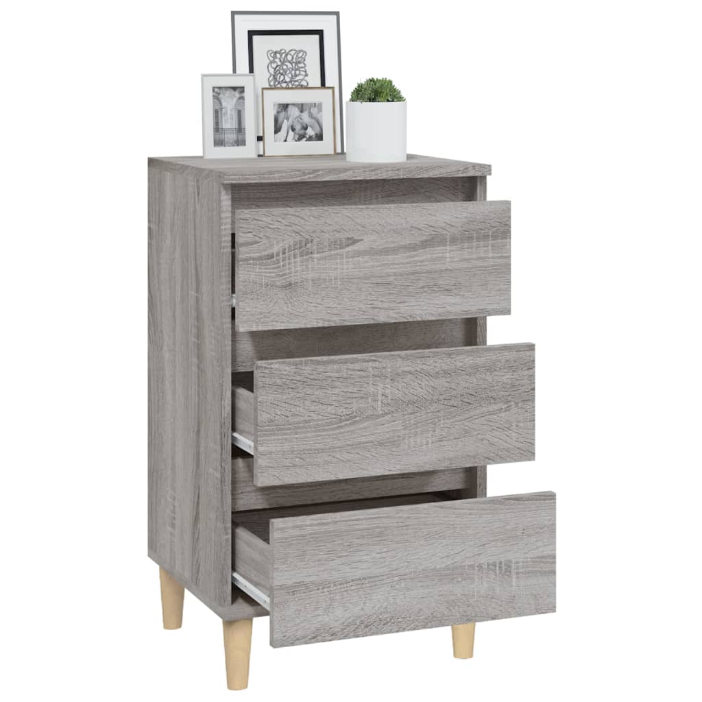 Table de chevet sonoma gris 40x35x70 cm bois d'ingénierie - XIOS