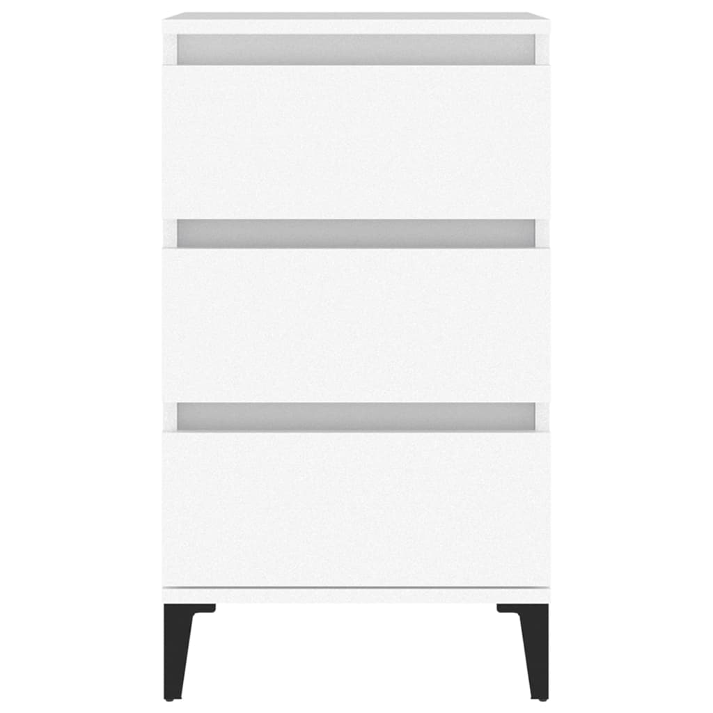 Table de chevet blanc 40x35x70 cm bois d’ingénierie - XIOS